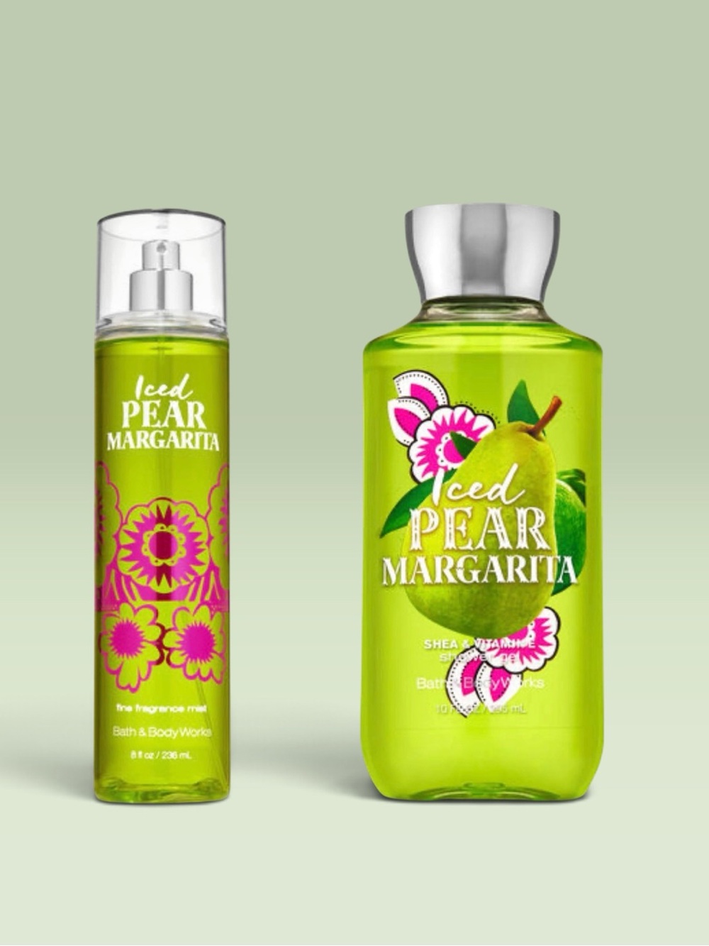 Bath and Body Works ICED PEAR MARGARITA Fine Fragrance Mist and Shower Gel